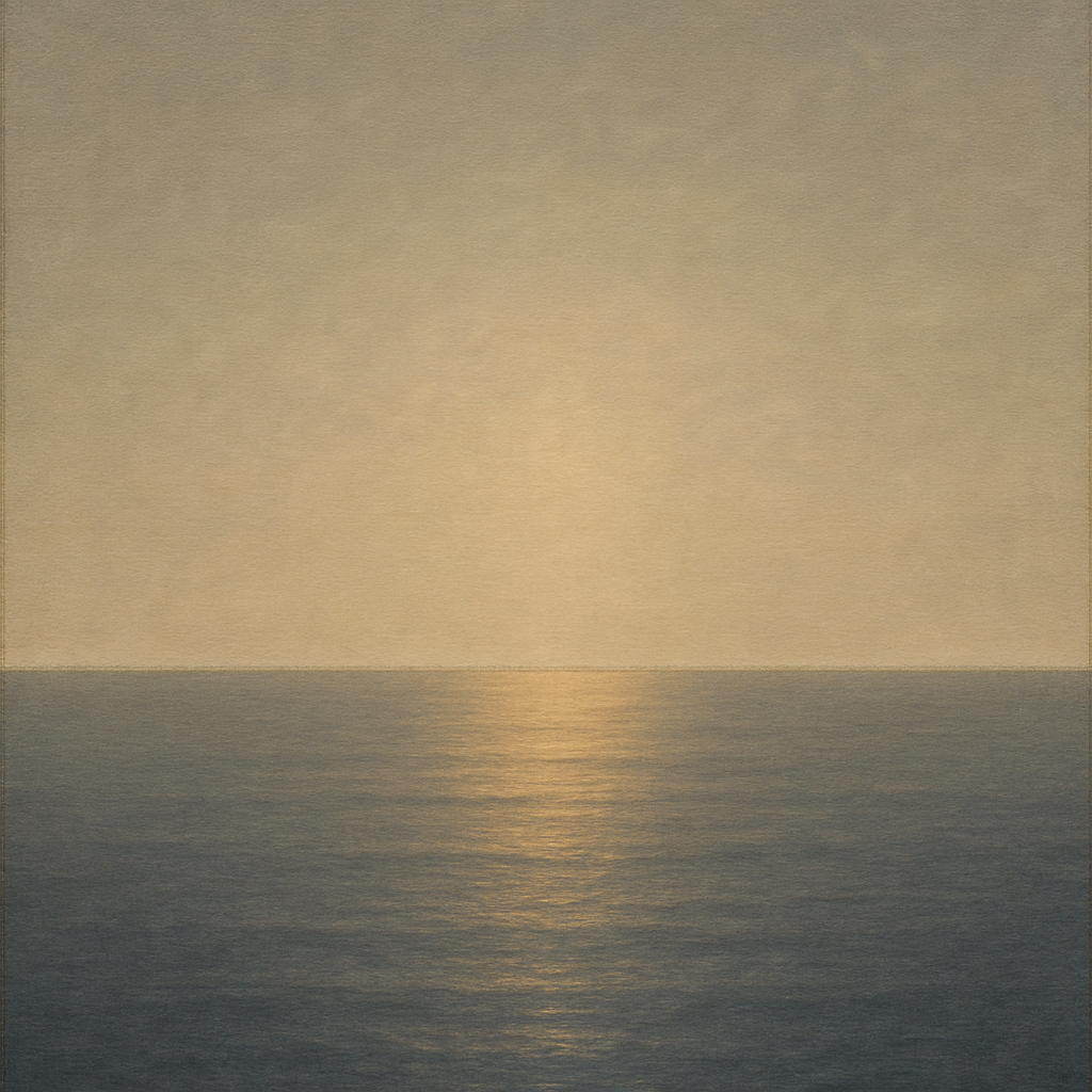 Mediterranean Dawn Horizon No. 6 - Modern Fine Art Oil Painting - View 1