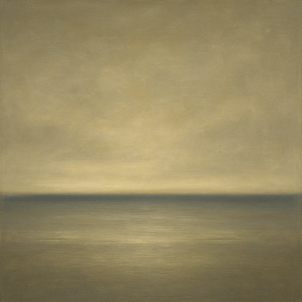 Monochrome Ocean Silence No. 5 - Modern Fine Art Oil Painting - View 1