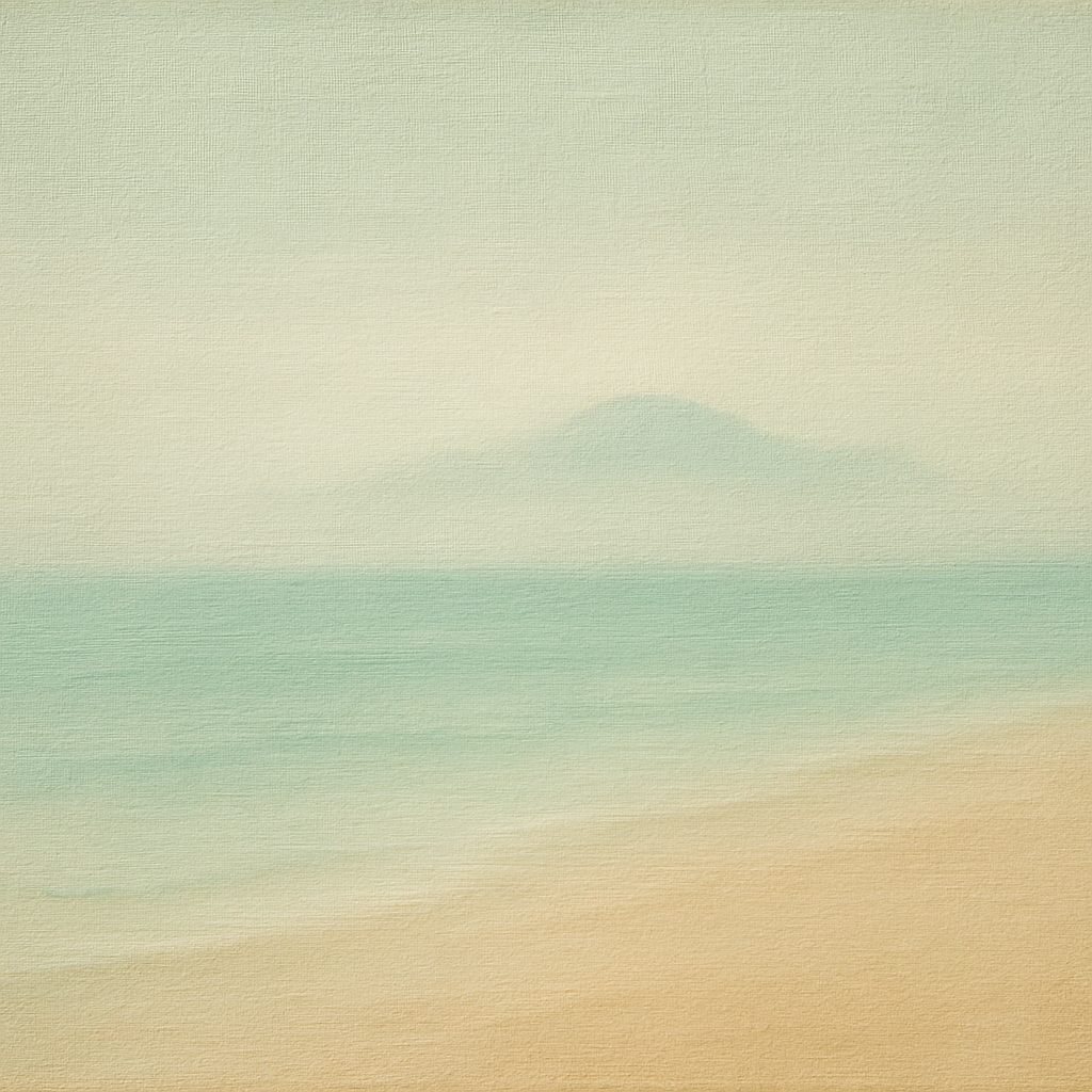Misty Fjord & Low Clouds No. 7 - Modern Fine Art Oil Painting - View 1