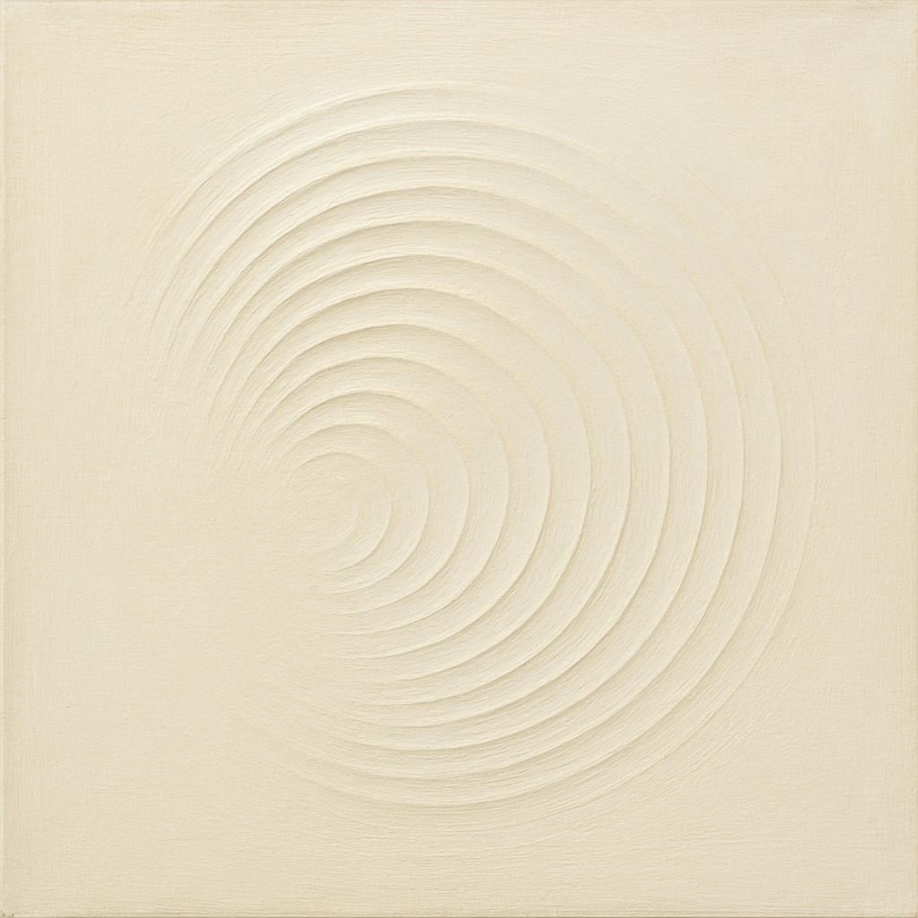 Radial Sunburst Plaster Ridge No. 5 - Modern Fine Art Oil Painting - View 1