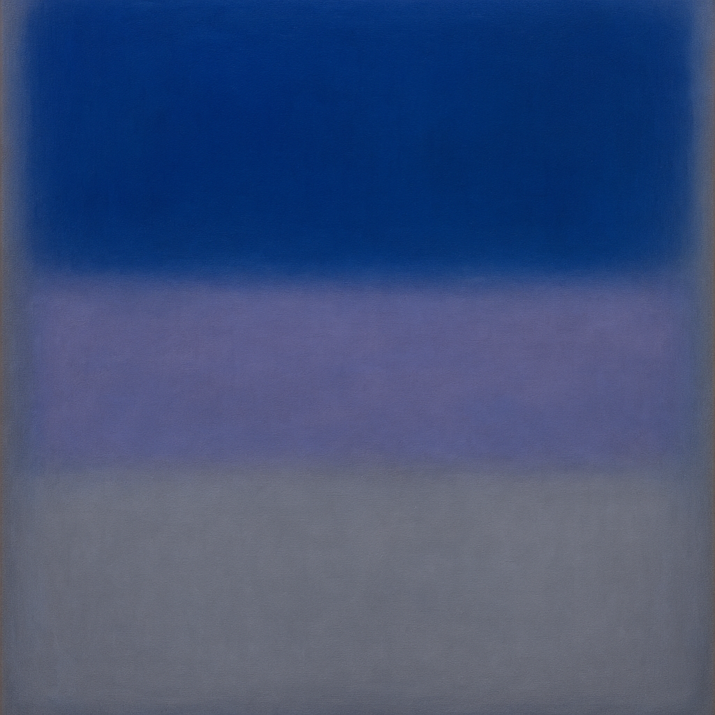 Cobalt Azure & Twilight Lavender Immersion No. 26 Oil Painting - View 1