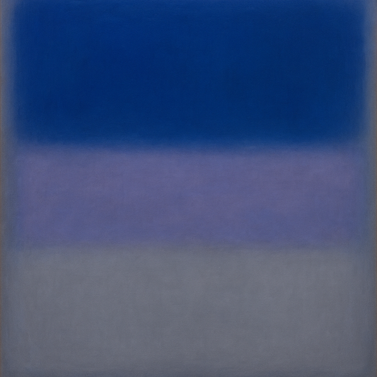 Cobalt Azure & Twilight Lavender Immersion No. 26 Oil Painting 100% Hand Painted Oil on Belgian Linen Canvas, Original Fine Art Wall Decor