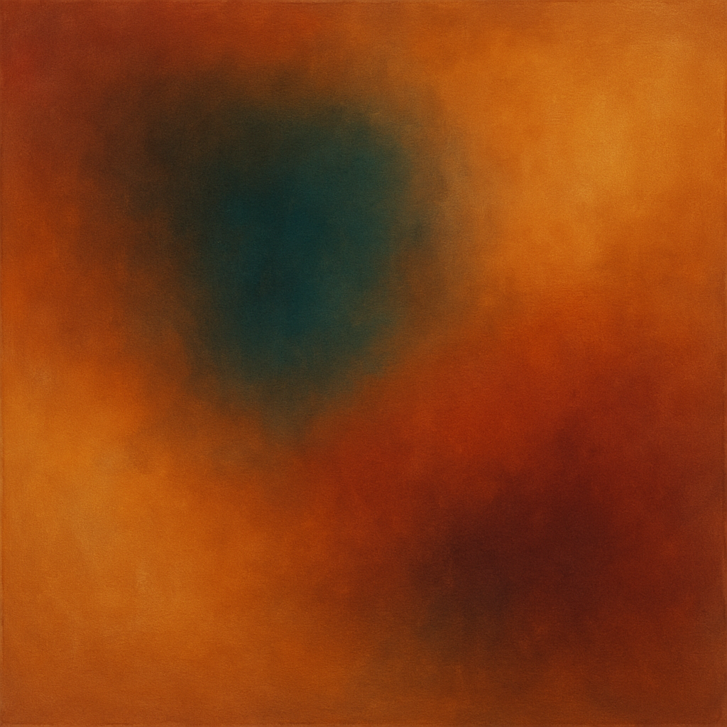 Deep Topaz & Spiced Terracotta Glow No. 3 Oil Painting 100% Hand Painted Oil on Belgian Linen Canvas, Original Fine Art Wall Decor