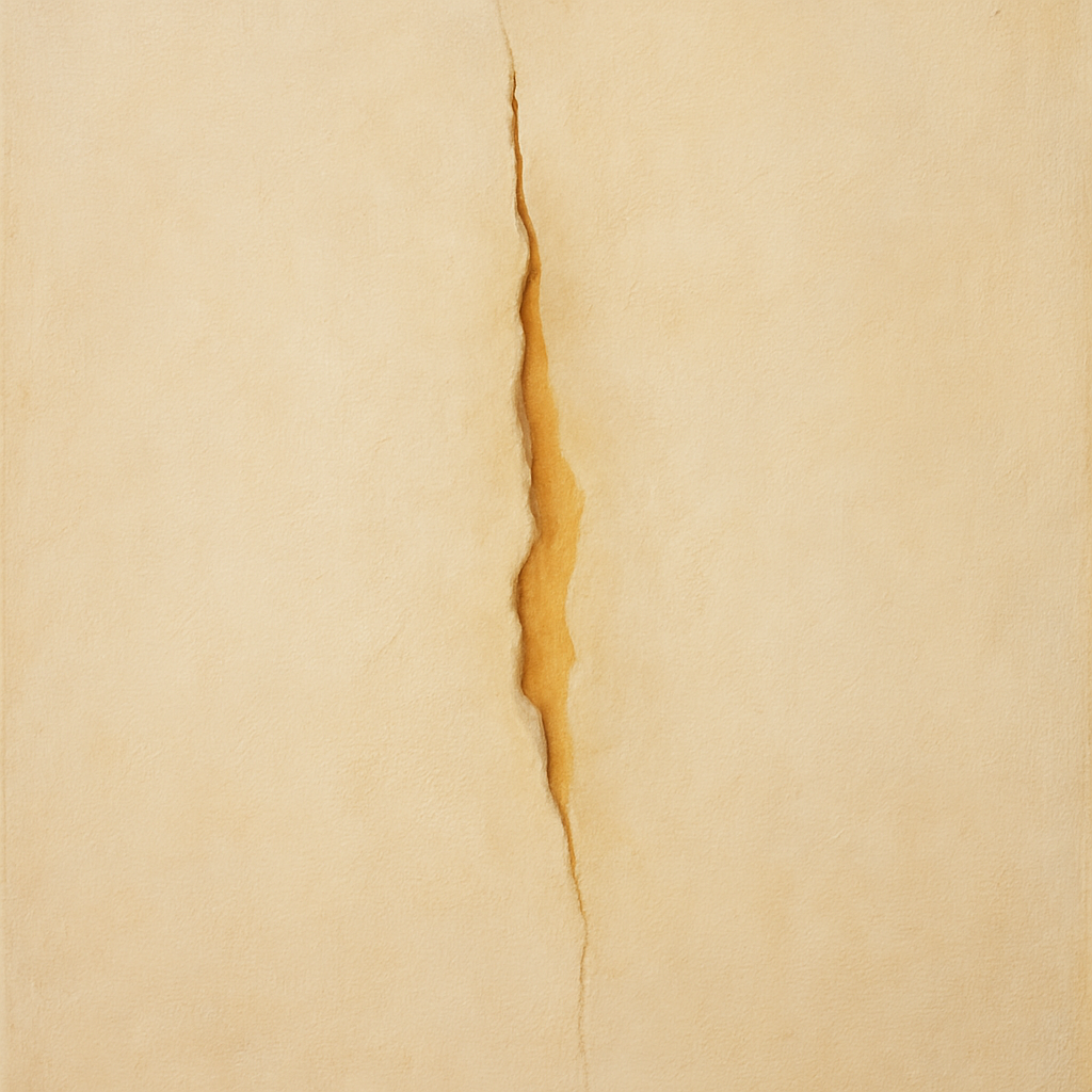 Tactile Stucco & Ochre Rift No. 9 - Modern Fine Art Oil Painting - View 1