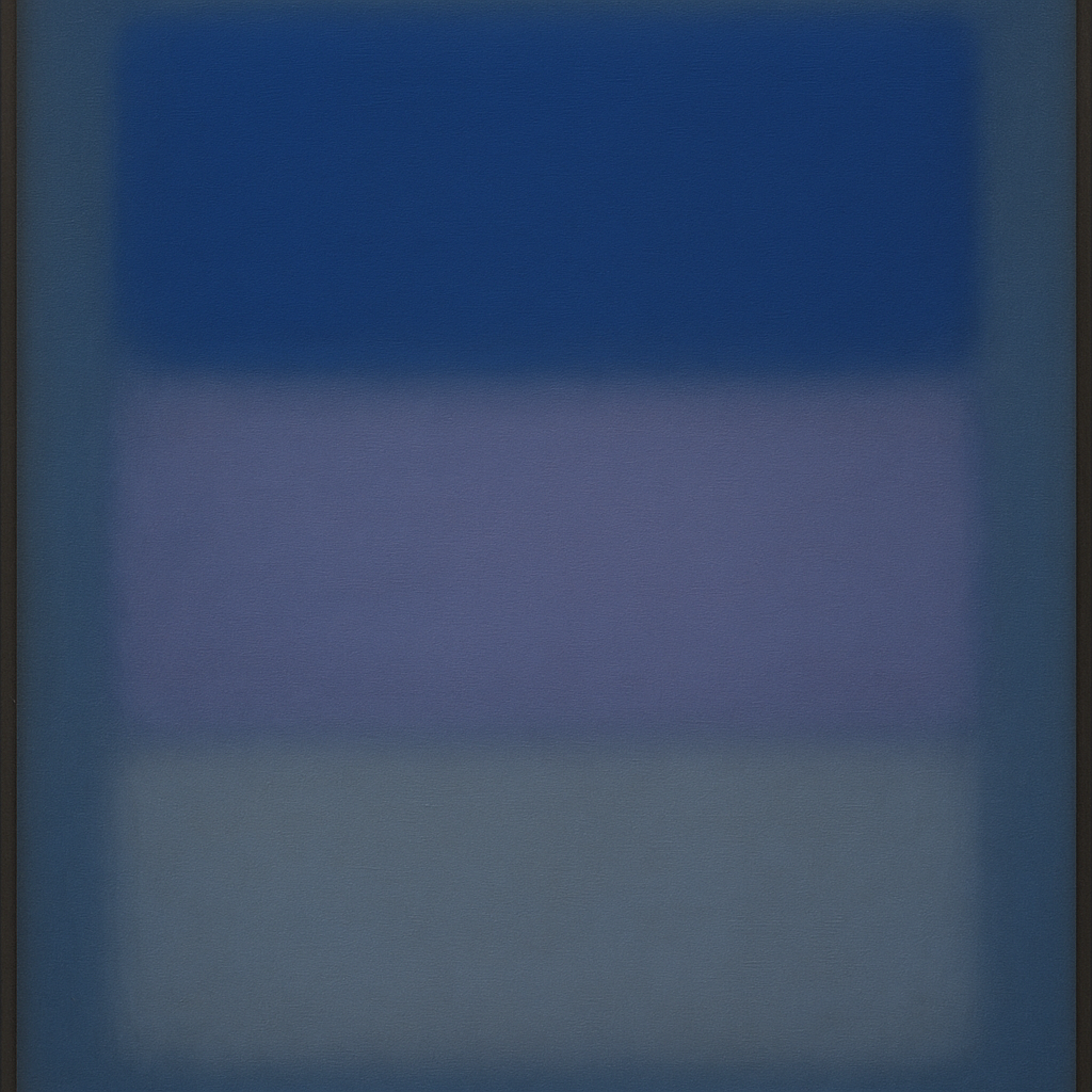 Cobalt Azure & Twilight Lavender Immersion No. 15 Oil Painting - View 1