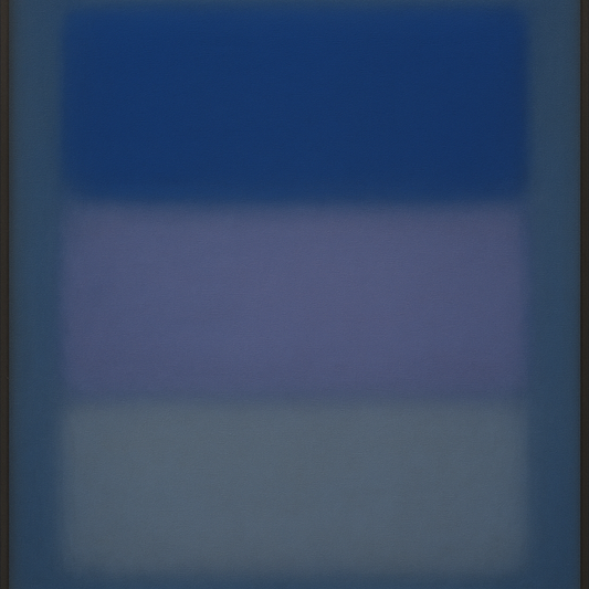 Cobalt Azure & Twilight Lavender Immersion No. 15 Oil Painting - View 1