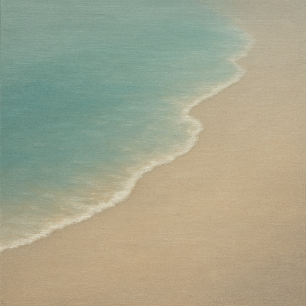 Calm Tide Line & Sand Drift No. 2 - Modern Fine Art Oil Painting - View 1
