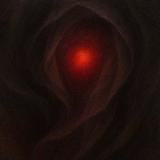 Smoky Ruby & Warm Obsidian Veils No. 4 Oil Painting 100% Hand Painted Oil on Belgian Linen Canvas, Original Fine Art Wall Decor