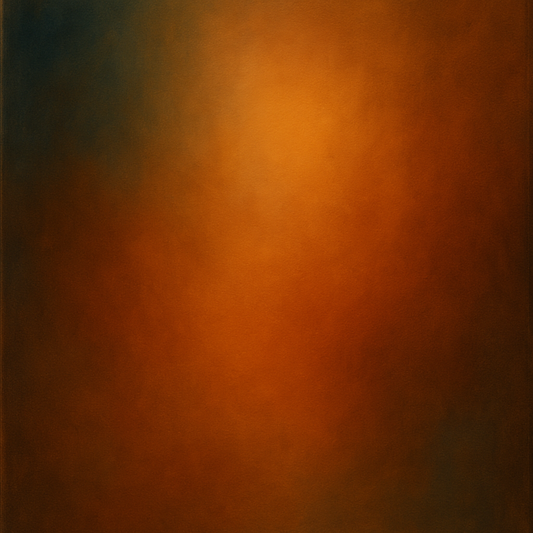 Deep Topaz & Spiced Terracotta Glow No. 10 Oil Painting - View 1