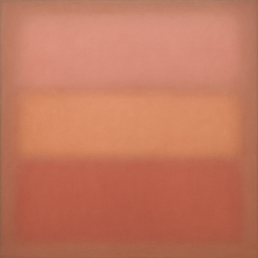 Blush Rose & Dusky Terracotta Ambient Glow No. 29 Oil Painting - View 1