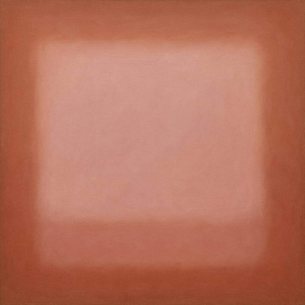 Blush Rose & Dusky Terracotta Ambient Glow No. 24 Oil Painting - View 1