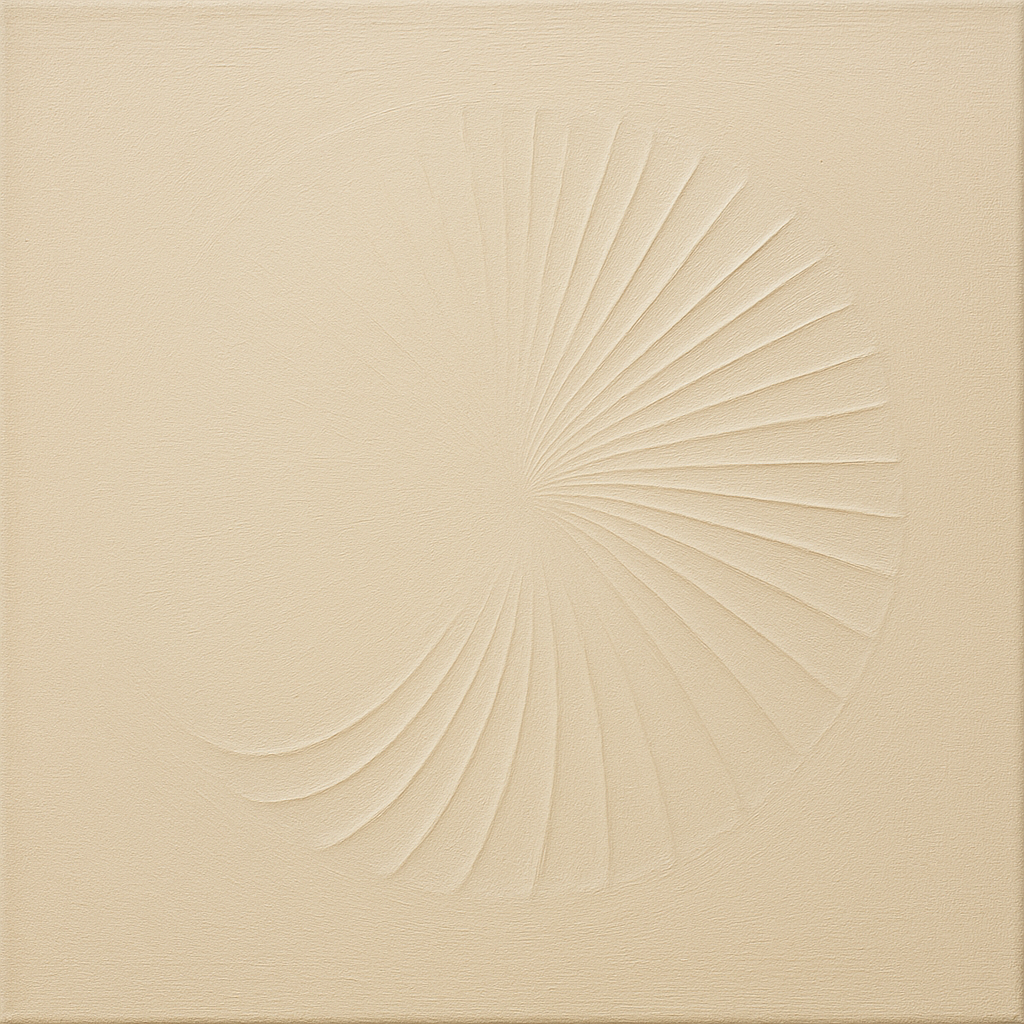 Radial Sunburst Plaster Ridge No. 5 - Modern Fine Art Oil Painting - View 1