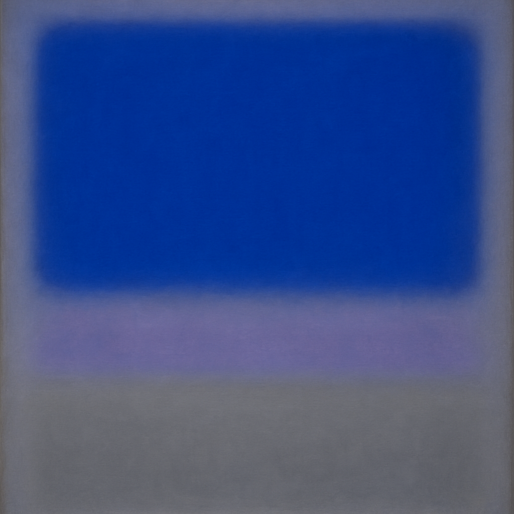 Cobalt Azure & Twilight Lavender Immersion No. 10 Oil Painting - View 1