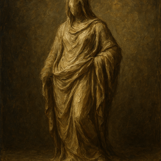 Renaissance Draped Silhouette No. 3 Oil Painting - 100% Hand-Painted Master Oil Painting