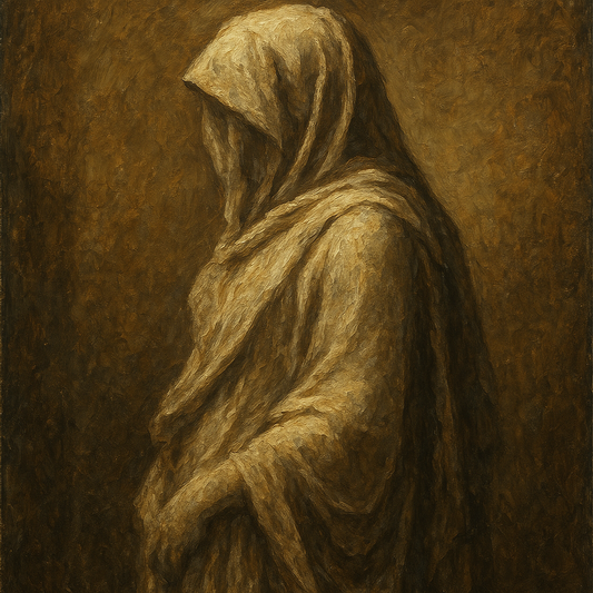 Renaissance Draped Silhouette No. 2 Oil Painting - 100% Hand-Painted Master Oil Painting