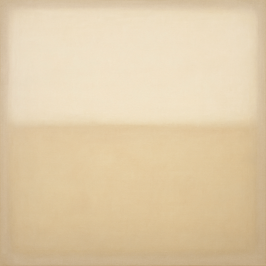 Oatmeal White & Pale Alabaster Monochrome Study No. 30 Oil Painting 100% Hand Painted Oil on Belgian Linen Canvas, Original Fine Art Wall Decor