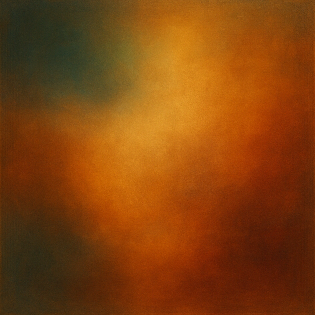Deep Topaz & Spiced Terracotta Glow No. 13 Oil Painting 100% Hand Painted Oil on Belgian Linen Canvas, Original Fine Art Wall Decor