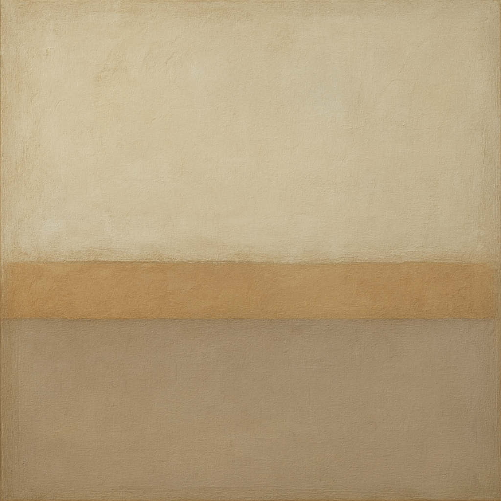 Aged Plaster & Sand Horizon No. 2 - Modern Fine Art Oil Painting - View 1