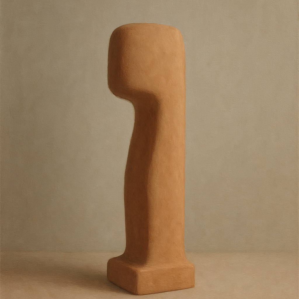 Sculpted Clay Monolith No. 7 - Modern Fine Art Oil Painting - View 1