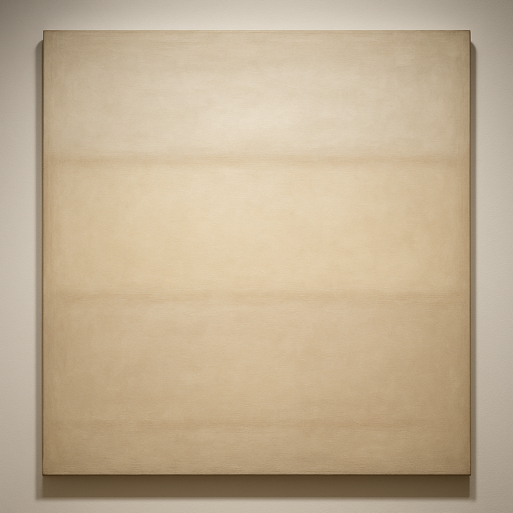 Oatmeal White & Pale Alabaster Monochrome Study No. 28 Oil Painting - View 1