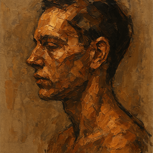 Abstracted Modern Portrait Figurative Oil Painting - 100% Hand-Painted Master Oil Painting