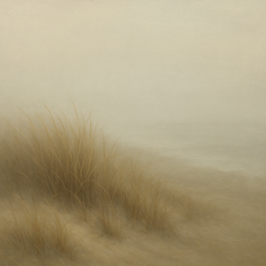 Silent Dune Grass in November Sea Fog No. 2 Oil Painting - View 1