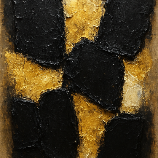 Onyx Slabs & Gilded Edge Luxury Oil Painting - 100% Hand-Painted Master Oil Painting