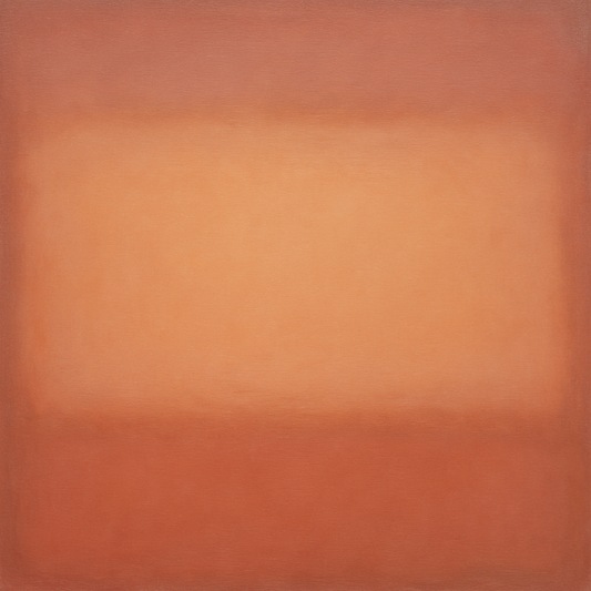 Blush Rose & Dusky Terracotta Ambient Glow No. 7 Oil Painting 100% Hand Painted Oil on Belgian Linen Canvas, Original Fine Art Wall Decor