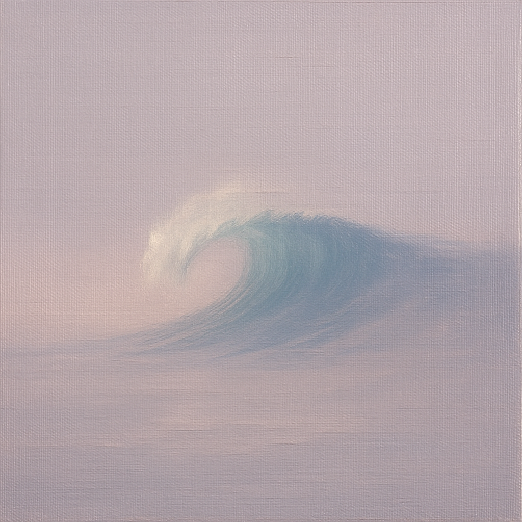 Single Wave Crest in Morning Light No. 4 - Modern Fine Art Oil Painting - View 1