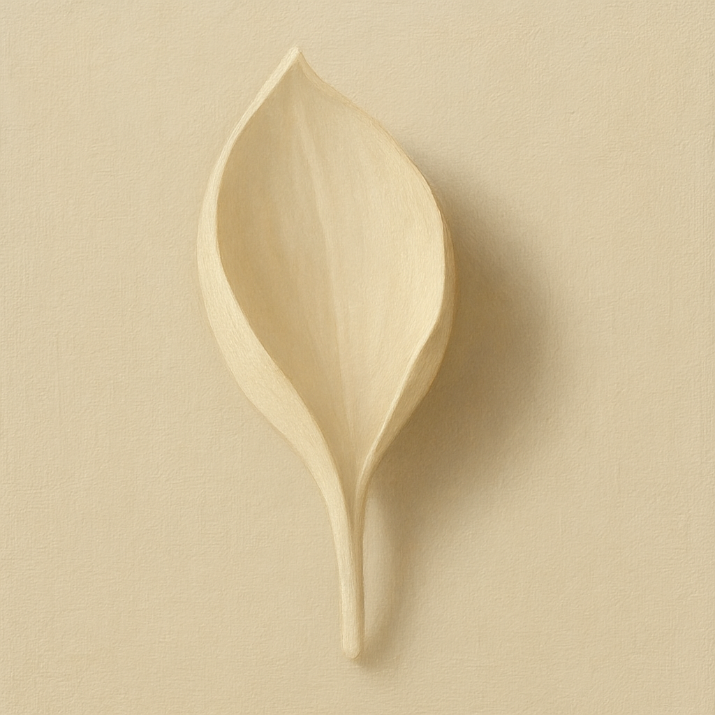 Sculpted Ivory Floral Contour No. 1 - Modern Fine Art Oil Painting - View 1