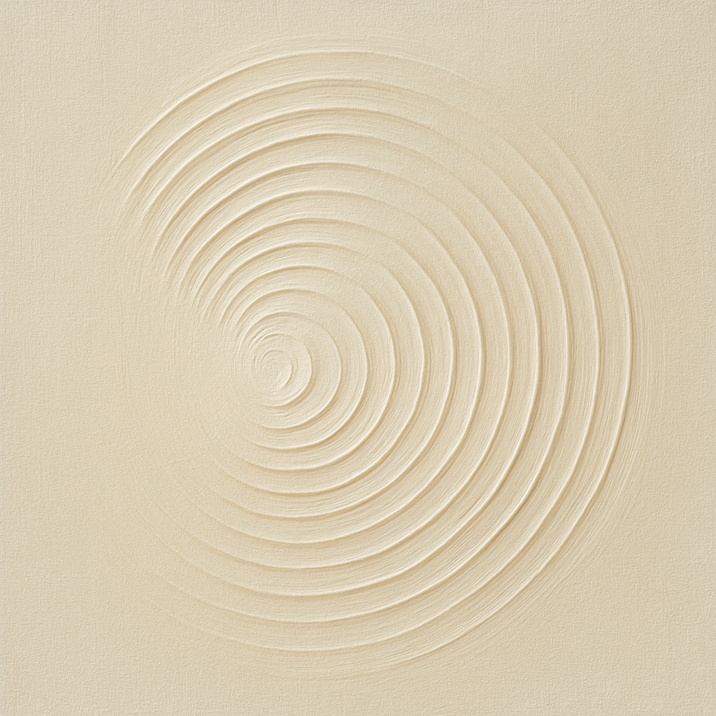 Radial Sunburst Plaster Ridge No. 5 - Modern Fine Art Oil Painting - View 1