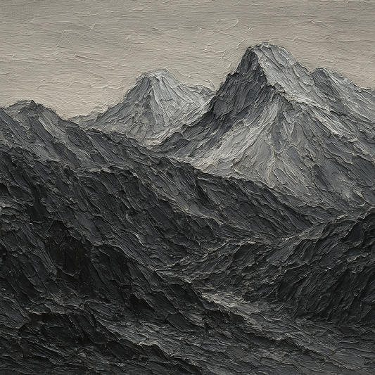 Basalt Wave Heavy Texture Oil Painting - 100% Hand-Painted Master Oil Painting