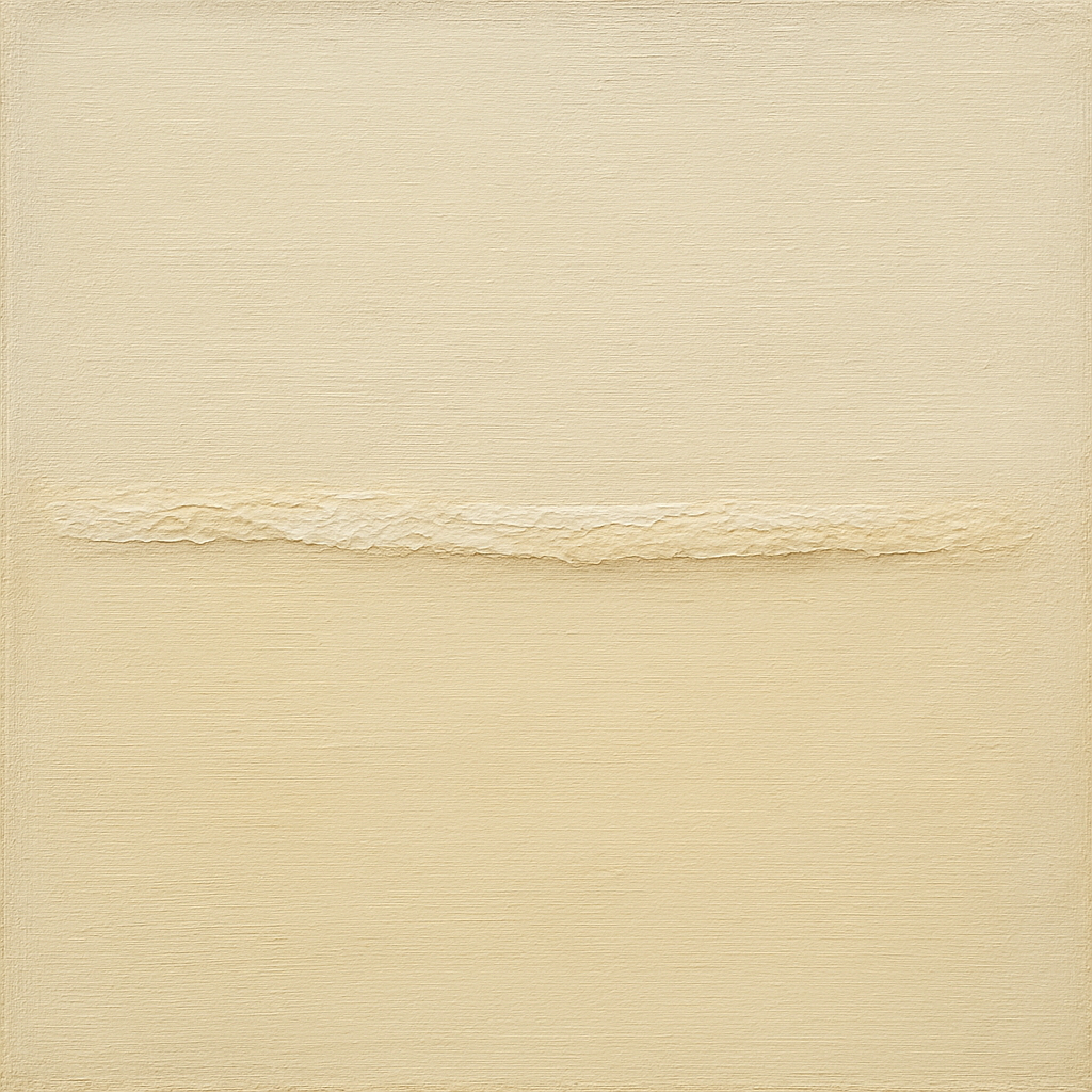 Minimalist White Horizon Band No. 7 - Modern Fine Art Oil Painting - View 1