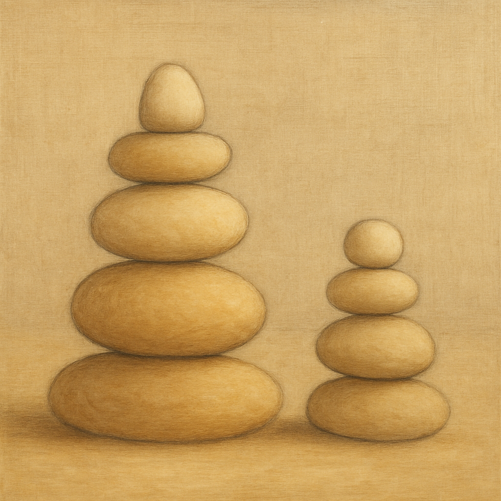Organic Pebble Contours No. 3 - Modern Fine Art Oil Painting - View 1