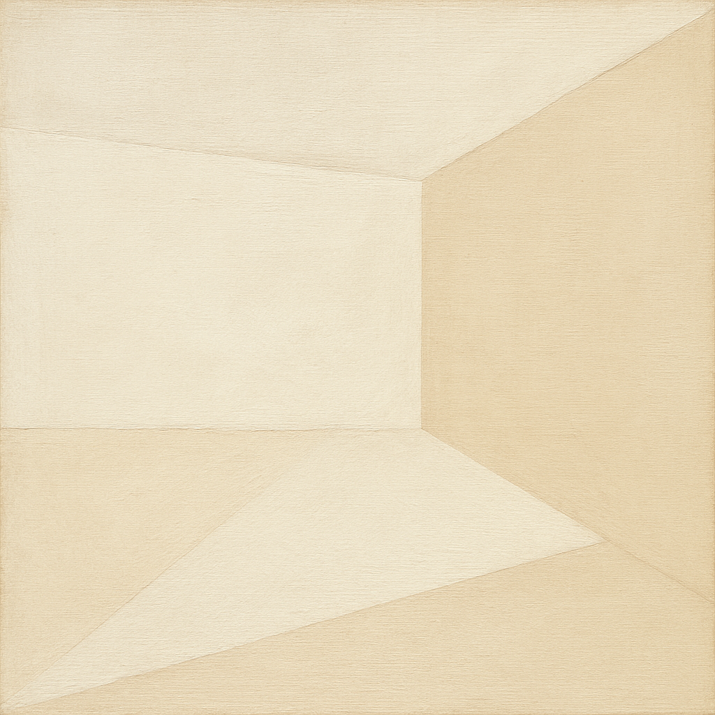 Architectural Stucco Geometry No. 3 - Modern Fine Art Oil Painting - View 1