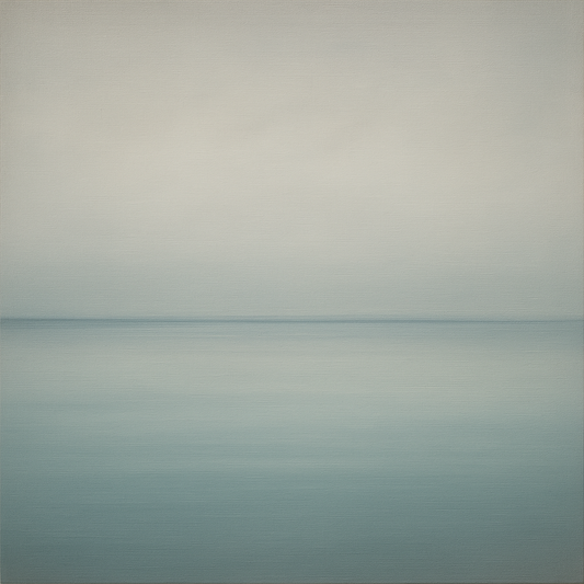 Glass Horizon over Quiet Arctic Waters No. 12 Oil Painting - View 1