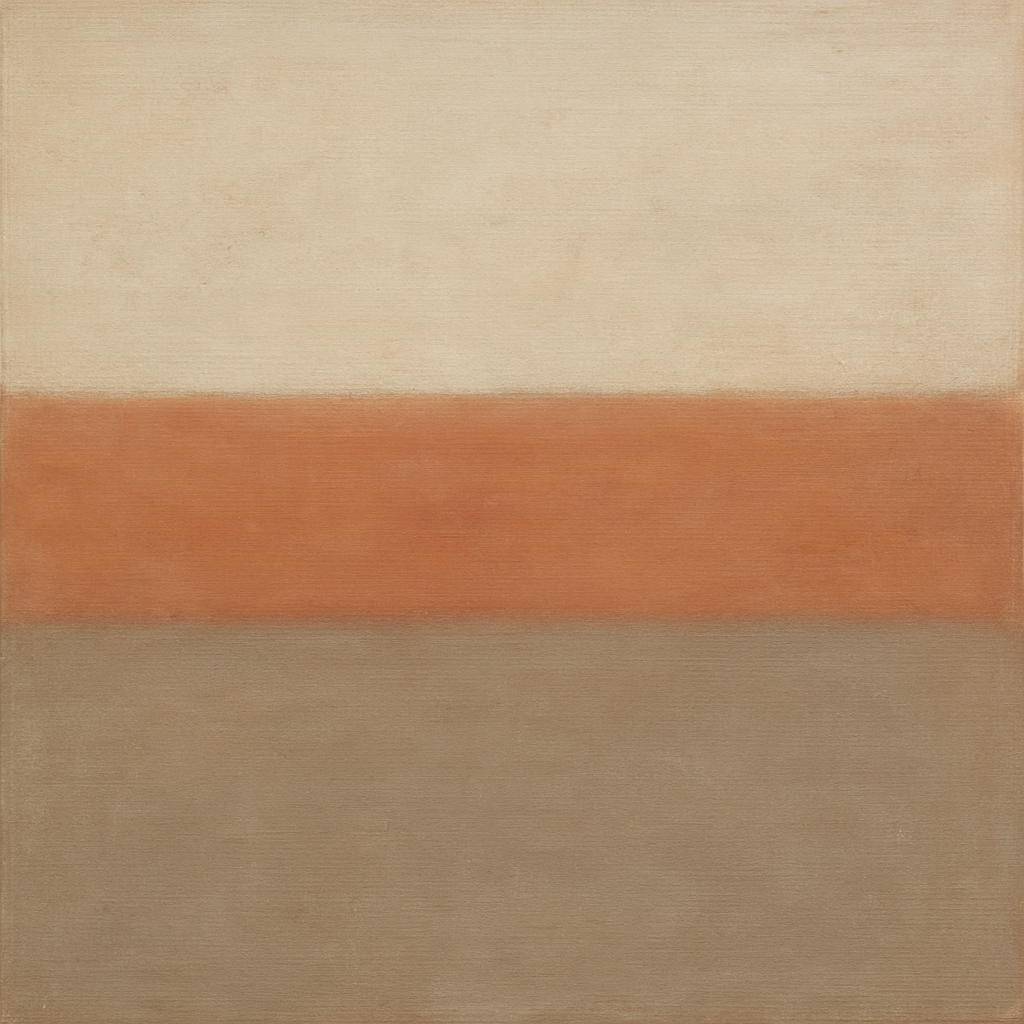 Aged Plaster & Sand Horizon No. 2 - Modern Fine Art Oil Painting - View 1