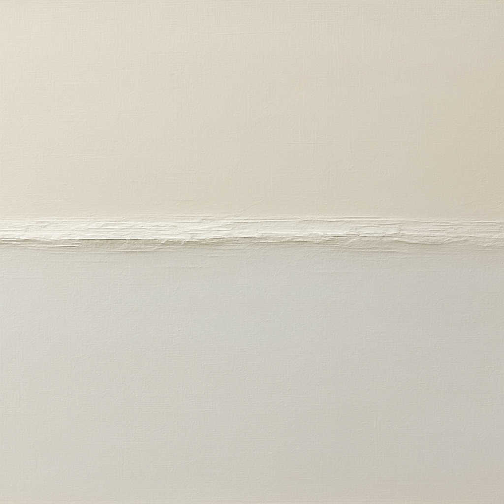 Minimalist White Horizon Band No. 7 - Modern Fine Art Oil Painting - View 1