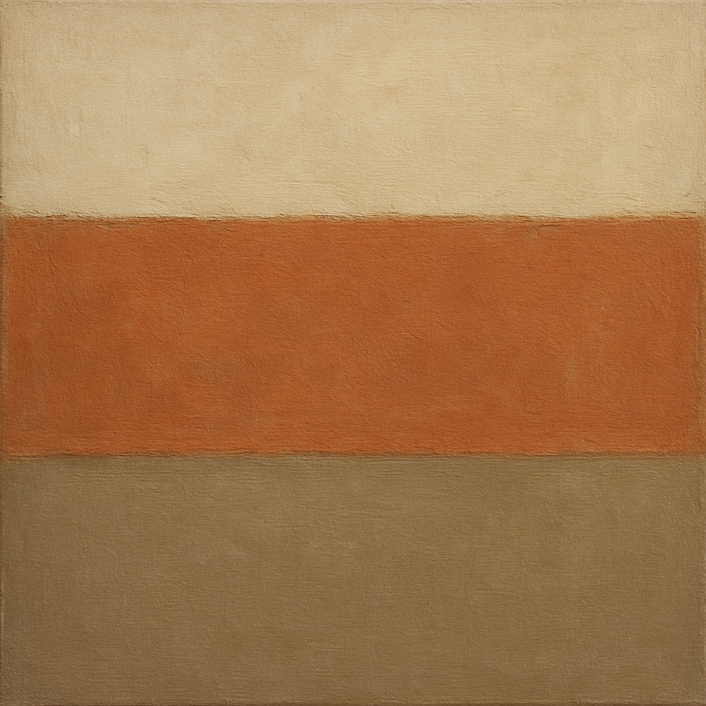 Aged Plaster & Sand Horizon No. 2 - Modern Fine Art Oil Painting - View 1