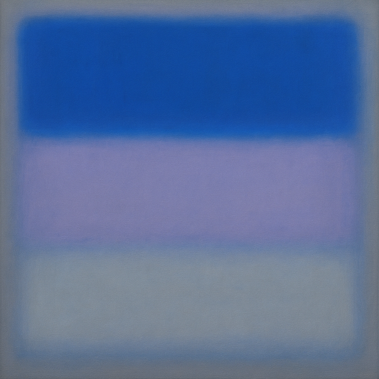 Cobalt Azure & Twilight Lavender Immersion No. 18 Oil Painting - View 1