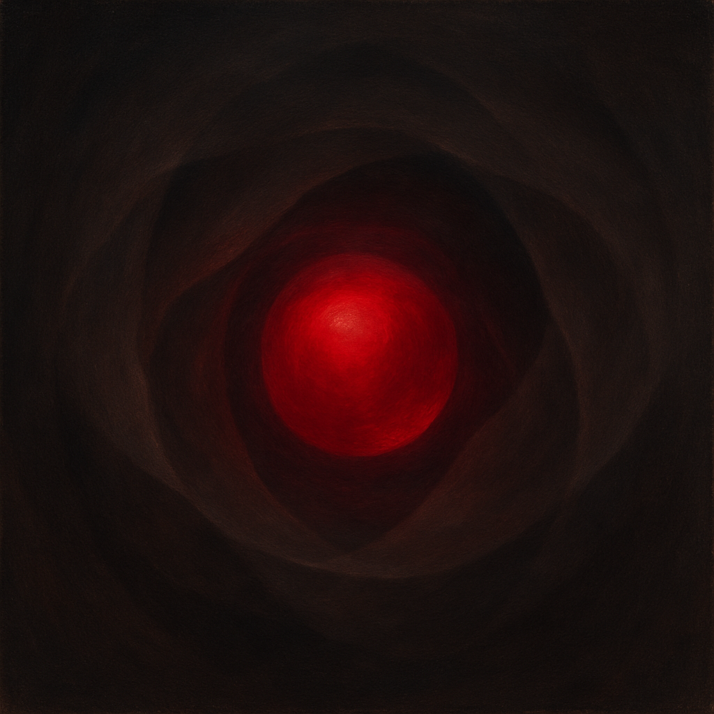 Smoky Ruby & Warm Obsidian Veils No. 14 Oil Painting - View 1