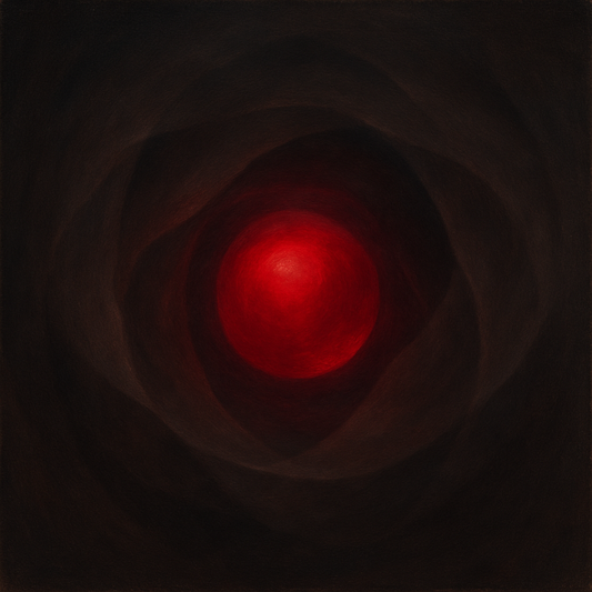 Smoky Ruby & Warm Obsidian Veils No. 14 Oil Painting - View 1