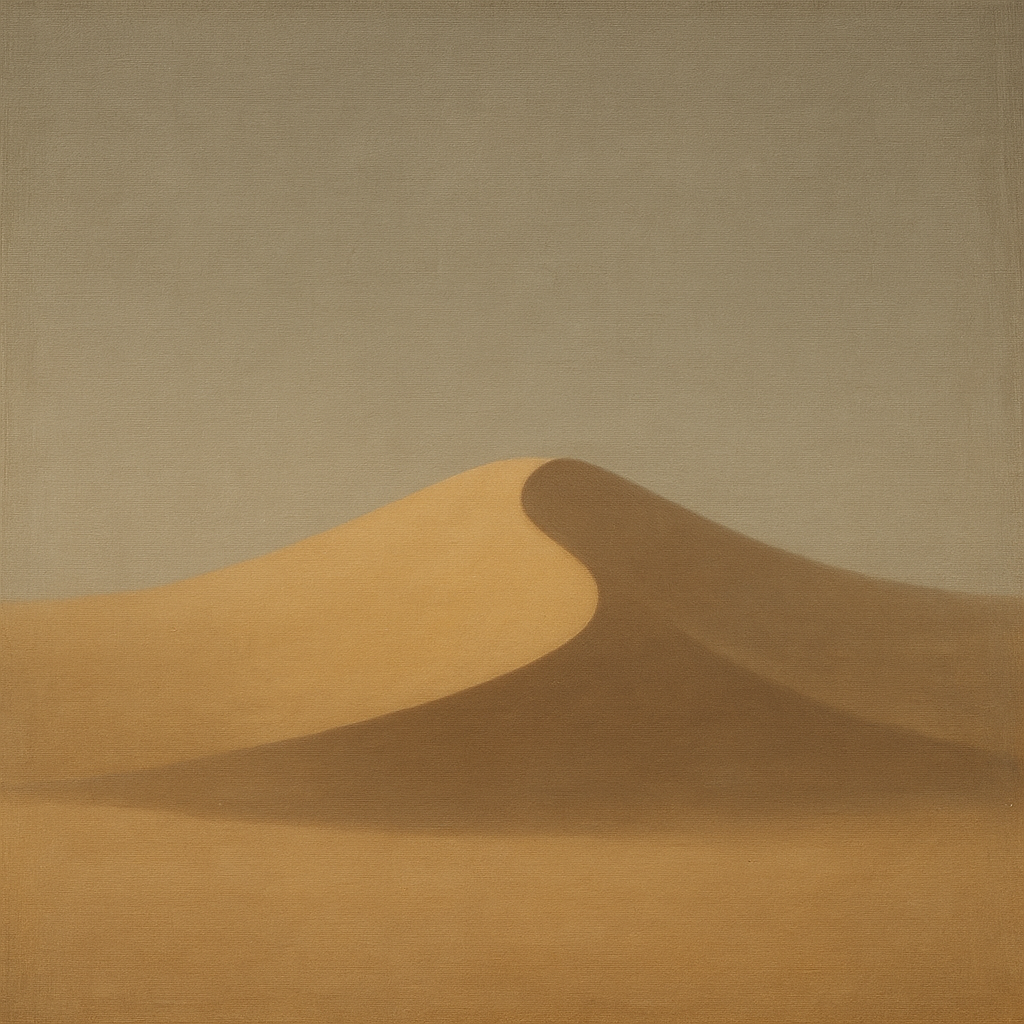 Muted Desert Dune Geometry No. 8 - Modern Fine Art Oil Painting - View 1