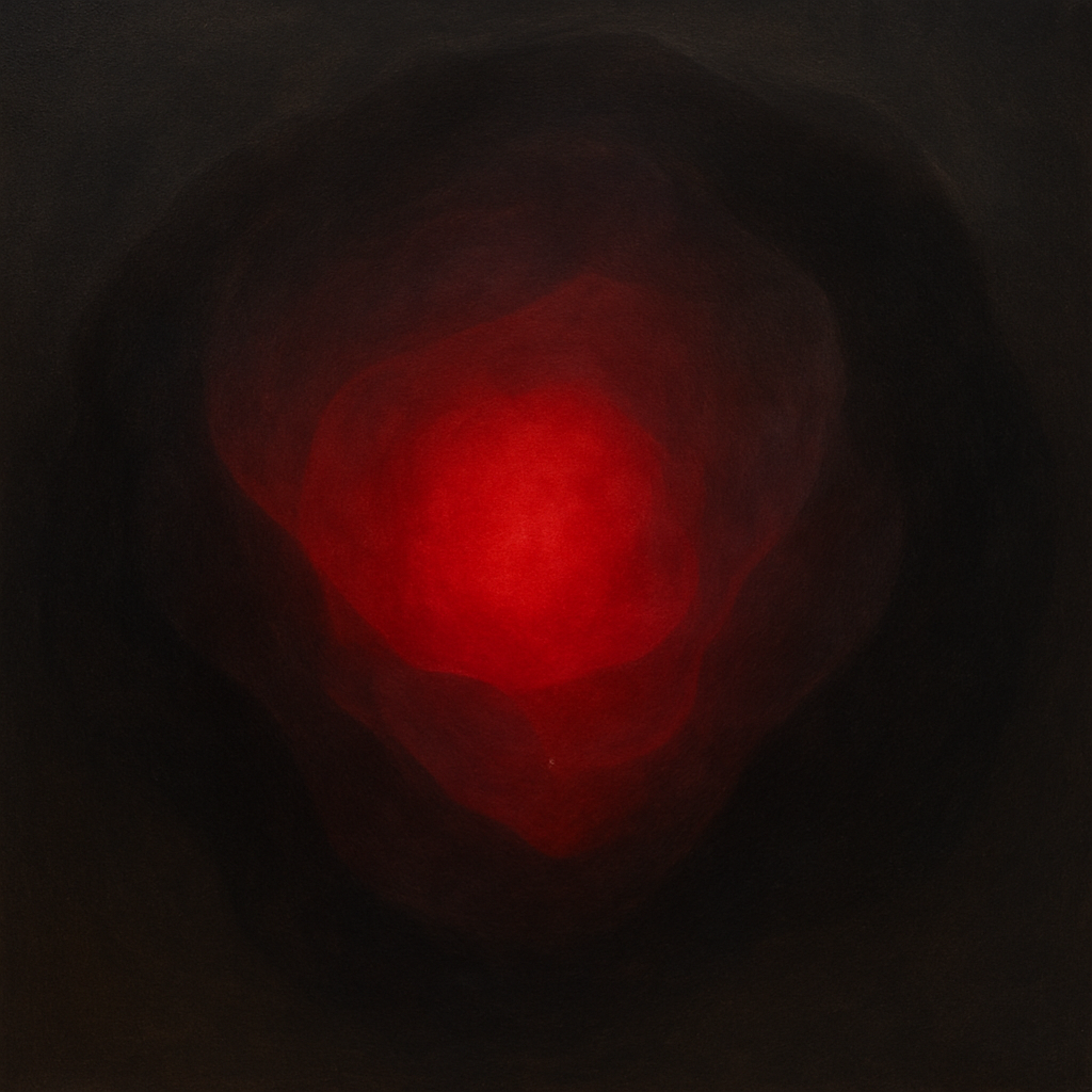Smoky Ruby & Warm Obsidian Veils No. 9 Oil Painting 100% Hand Painted Oil on Belgian Linen Canvas, Original Fine Art Wall Decor