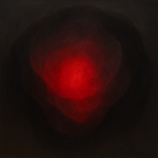 Smoky Ruby & Warm Obsidian Veils No. 9 Oil Painting 100% Hand Painted Oil on Belgian Linen Canvas, Original Fine Art Wall Decor