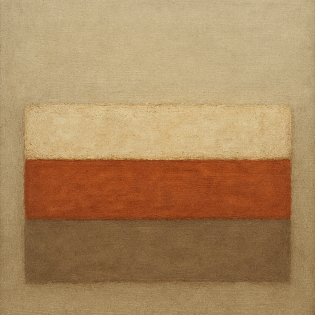 Aged Plaster & Sand Horizon No. 2 - Modern Fine Art Oil Painting - View 1