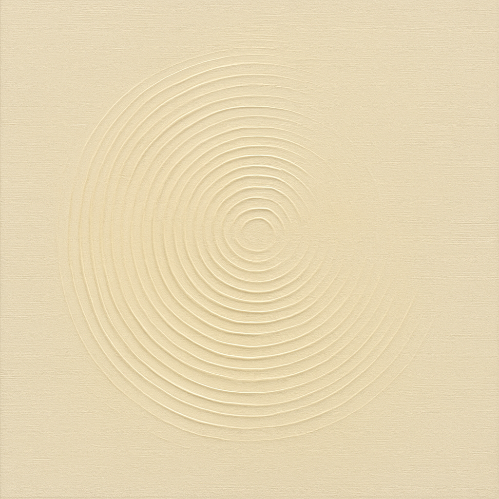 Radial Sunburst Plaster Ridge No. 5 - Modern Fine Art Oil Painting - View 1