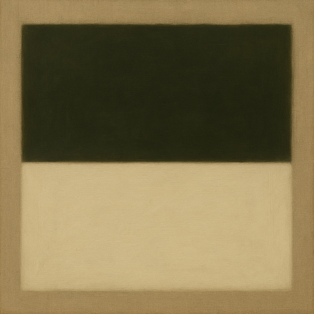 Sage Olive & Alabaster Balance No. 3 - Modern Fine Art Oil Painting - View 1