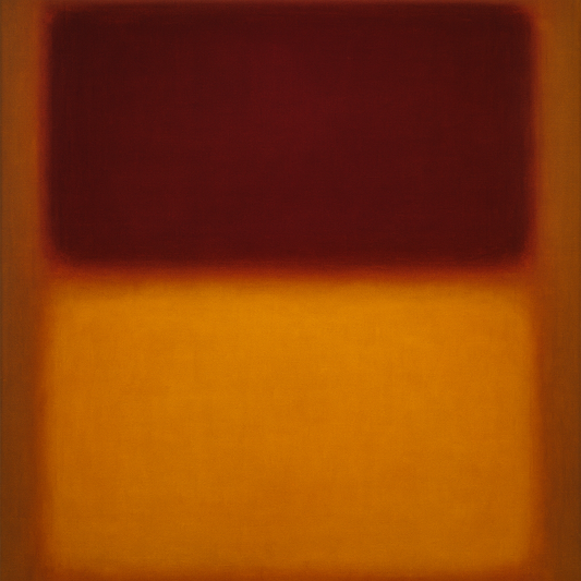 Crimson Burgundy & Saffron Gold Color Vibrations No. 16 Oil Painting 100% Hand Painted Oil on Belgian Linen Canvas, Original Fine Art Wall Decor