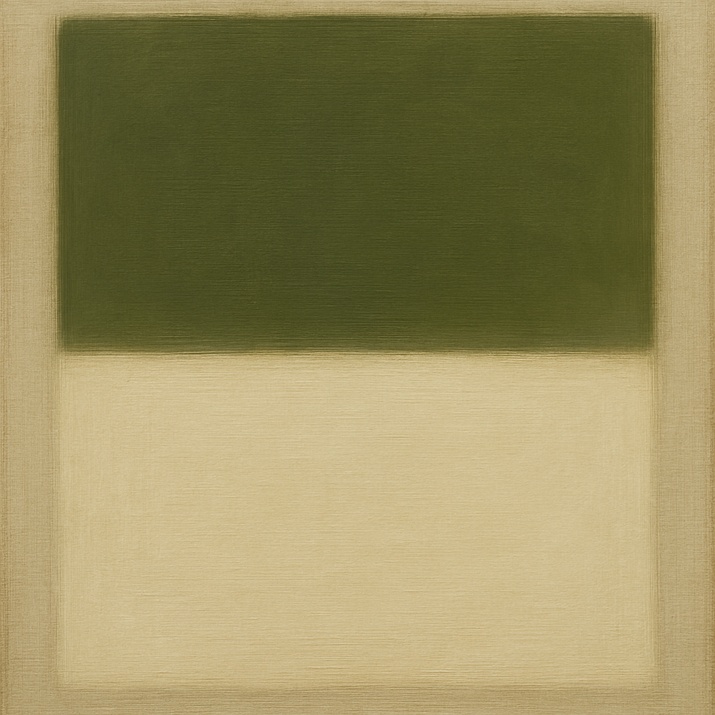 Sage Olive & Alabaster Balance No. 3 - Modern Fine Art Oil Painting - View 1